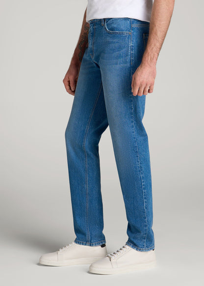 American Tall Men Milo RELAXED TAPERED FIT Jeans for Tall Men in Classic Mid Blue
