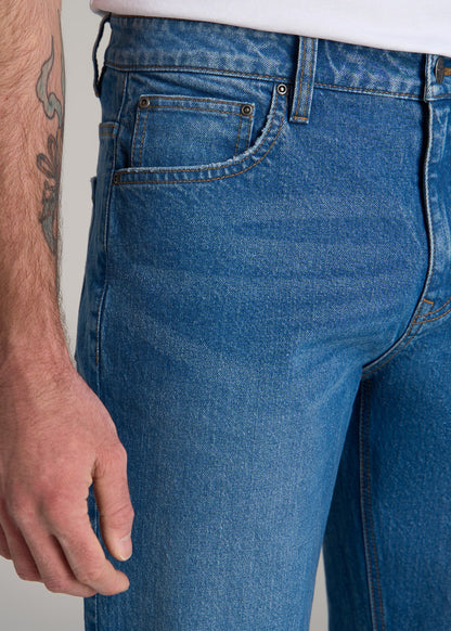 American Tall Men Milo RELAXED TAPERED FIT Jeans for Tall Men in Classic Mid Blue