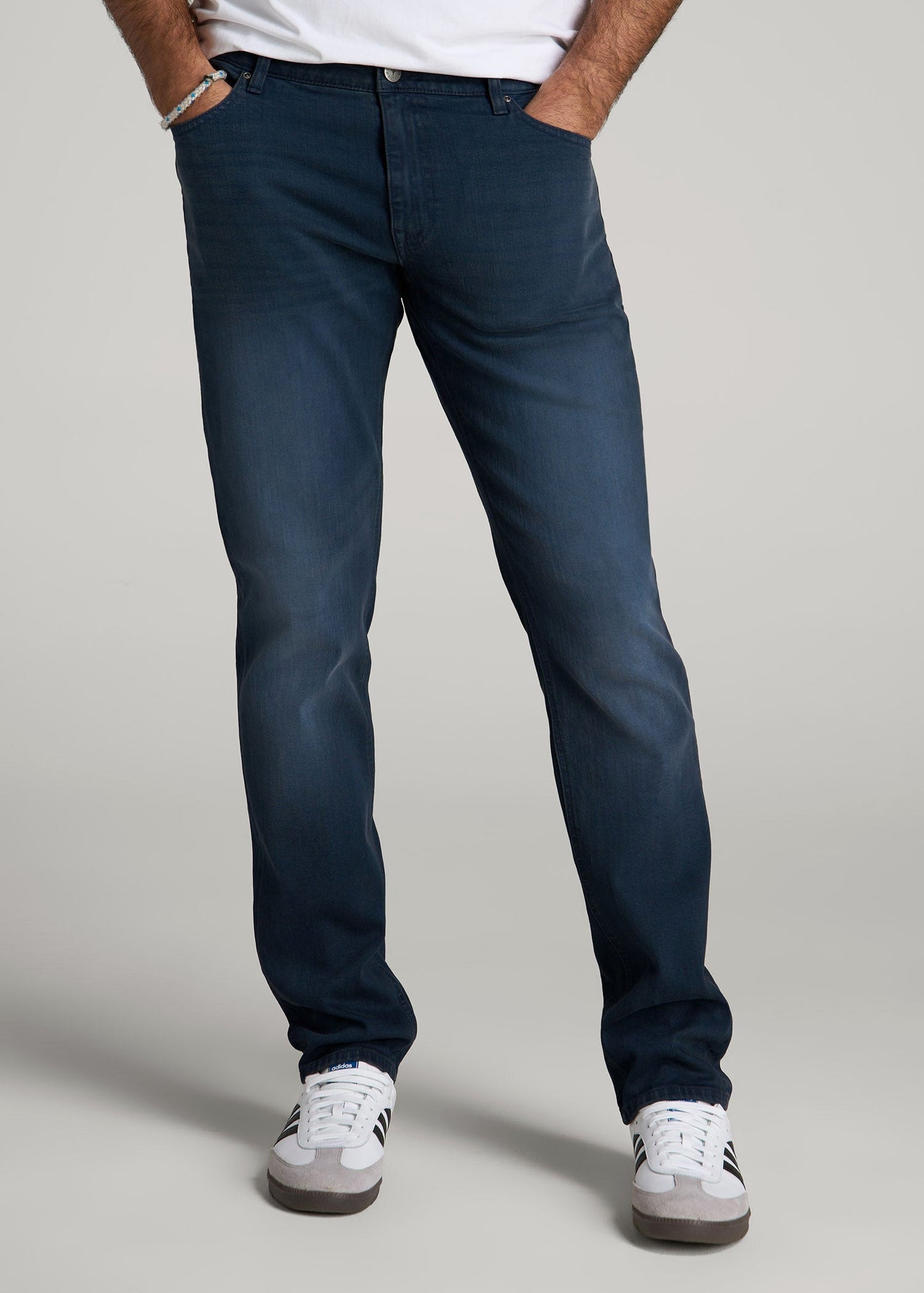 American Tall Men Carman TAPERED Jeans for Tall Men in Faded Blue Black