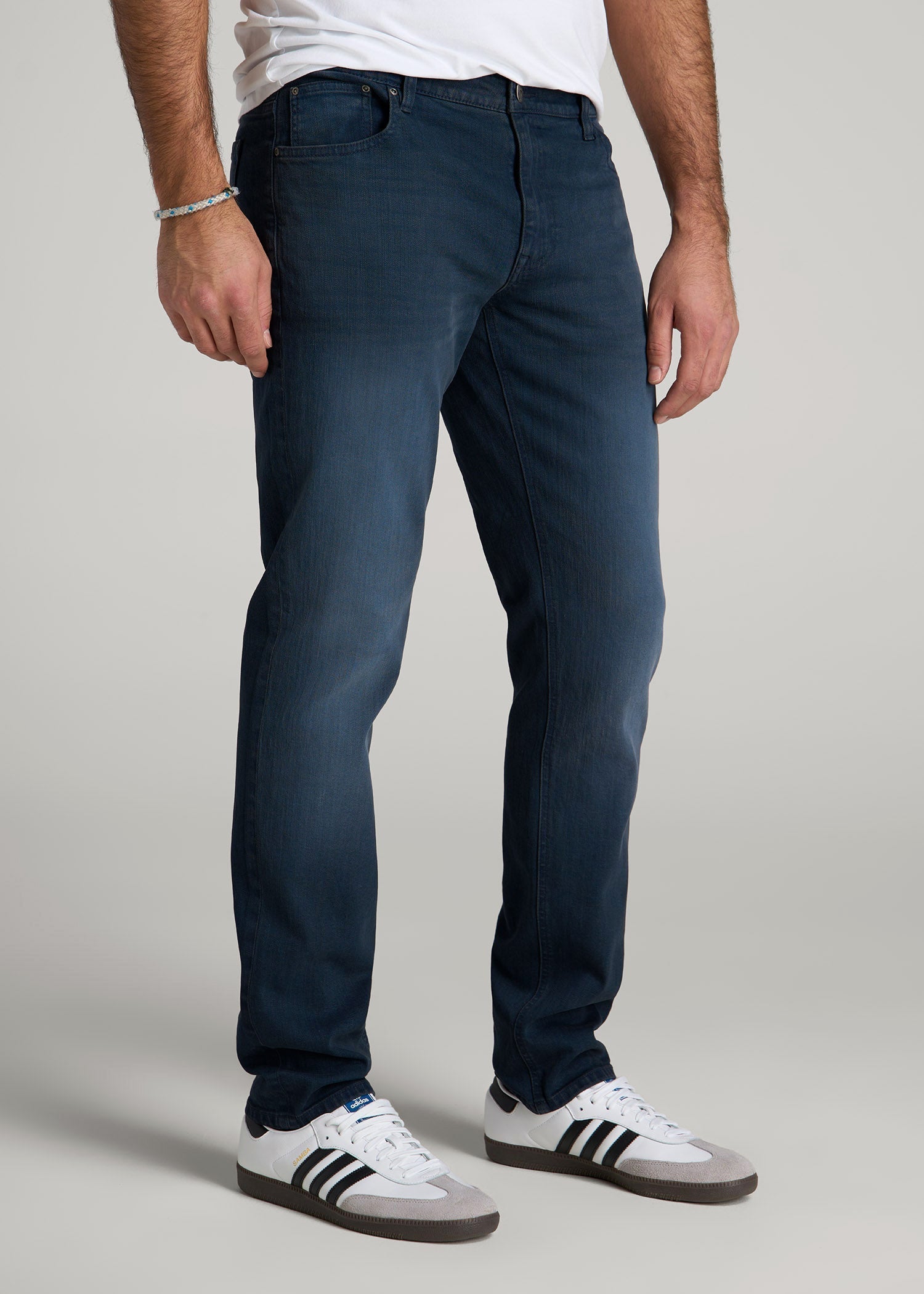 American Tall Men Carman TAPERED Jeans for Tall Men in Faded Blue Black