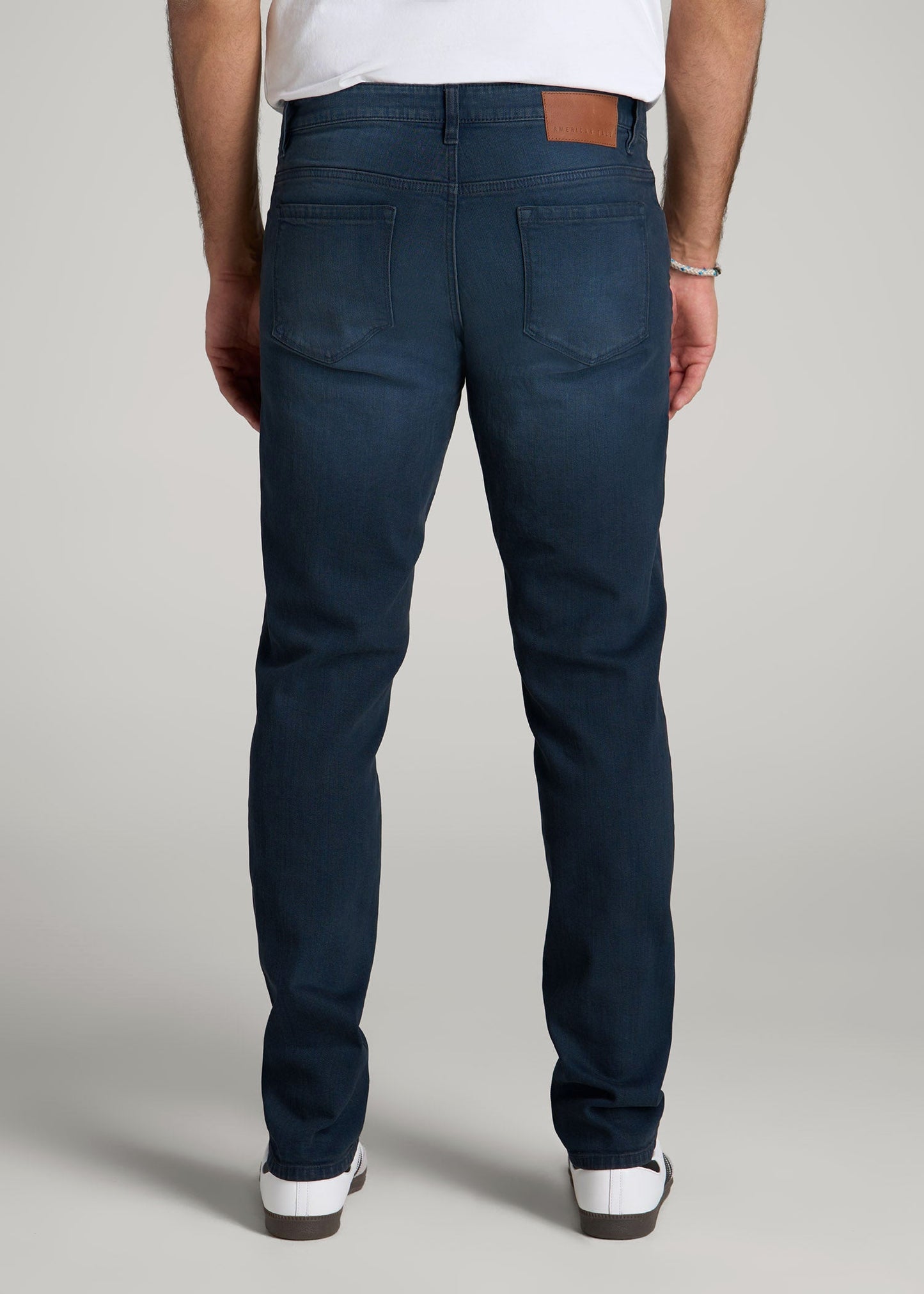 American Tall Men Carman TAPERED Jeans for Tall Men in Faded Blue Black