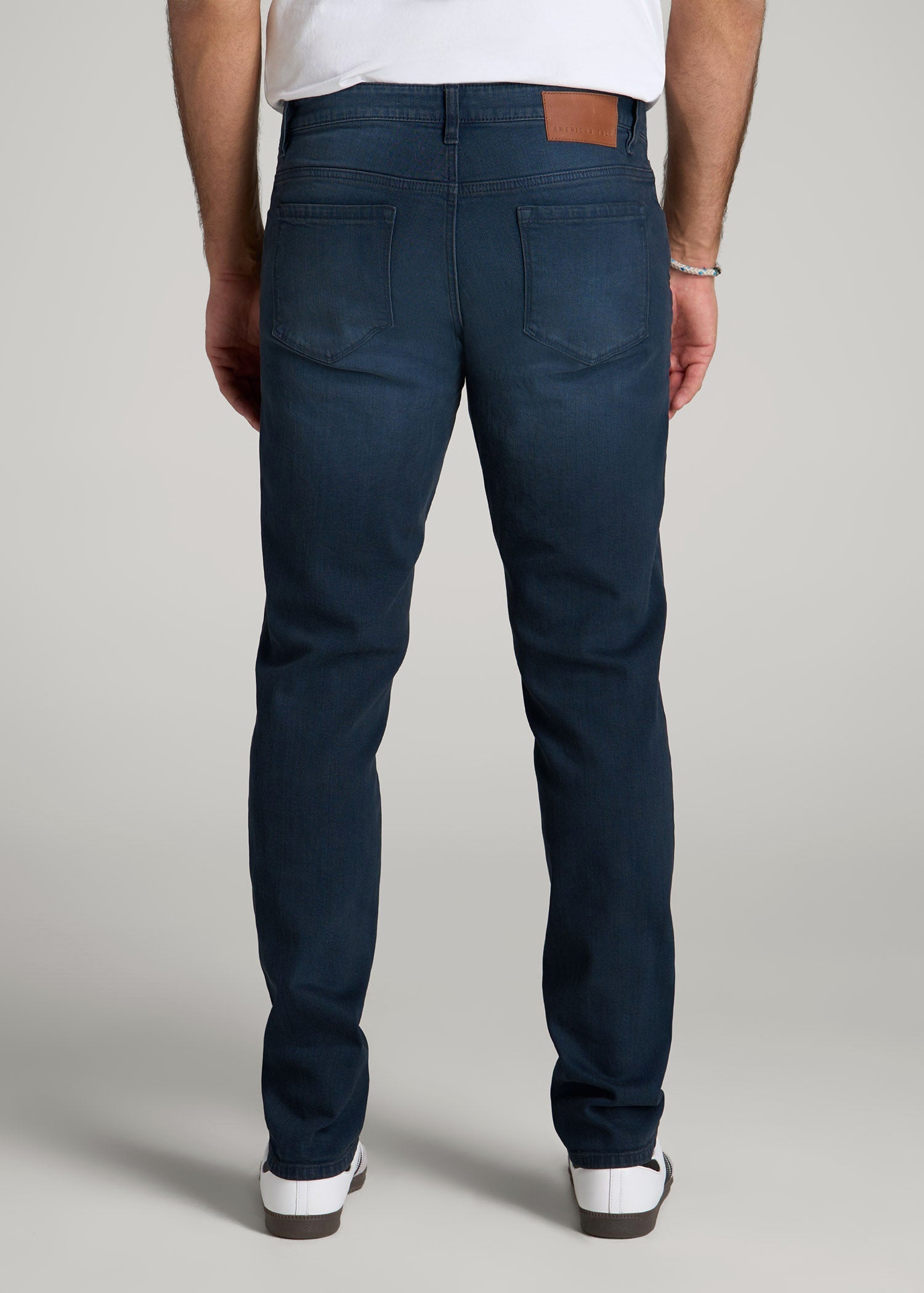 American Tall Men Carman TAPERED Jeans for Tall Men in Faded Blue Black