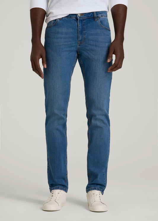 American Tall Men Carman TAPERED Jeans for Tall Men in Classic Mid Blue