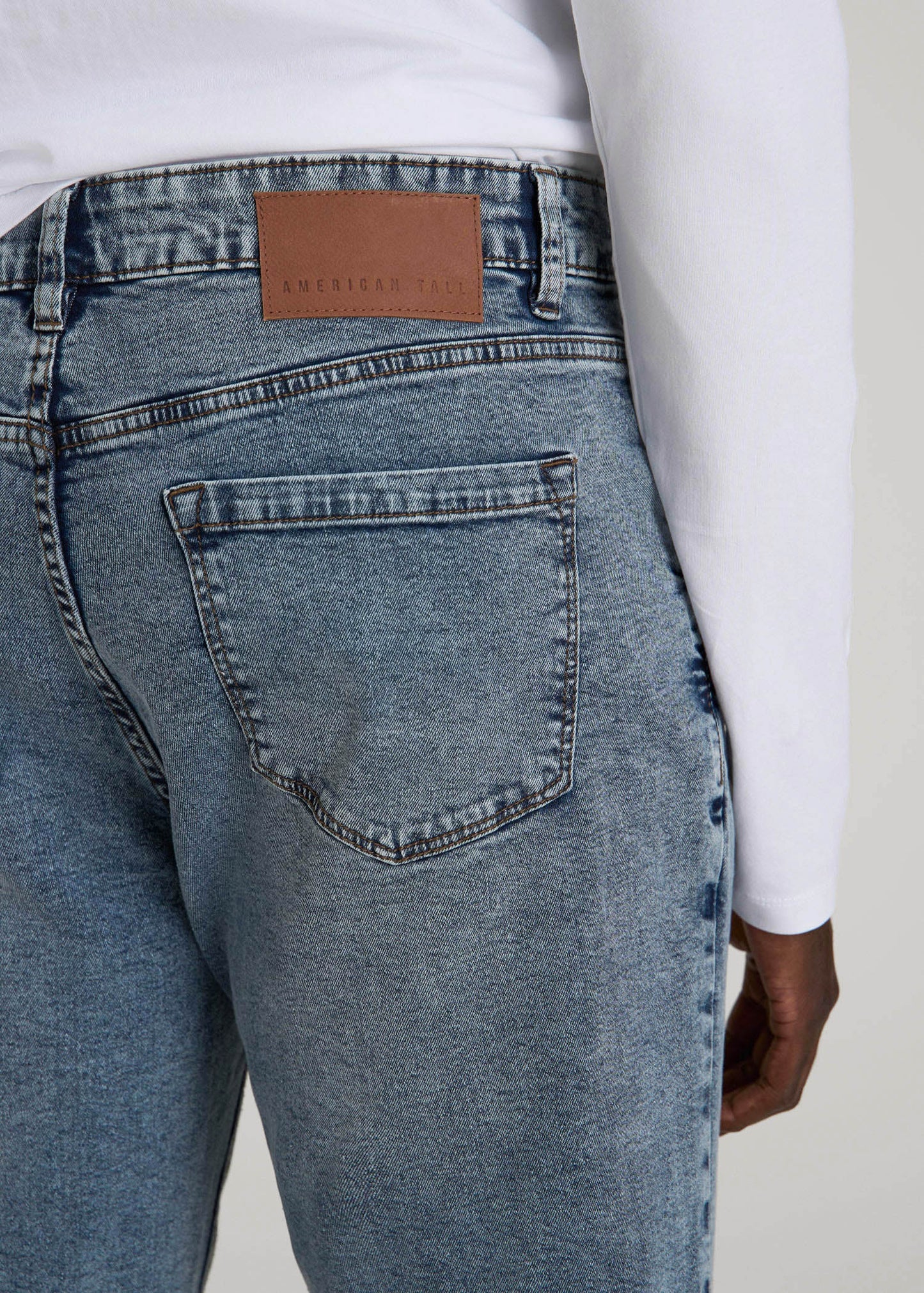 American Tall Men Mason Relaxed Fit Jeans for Tall Men in Vintage Faded Blue