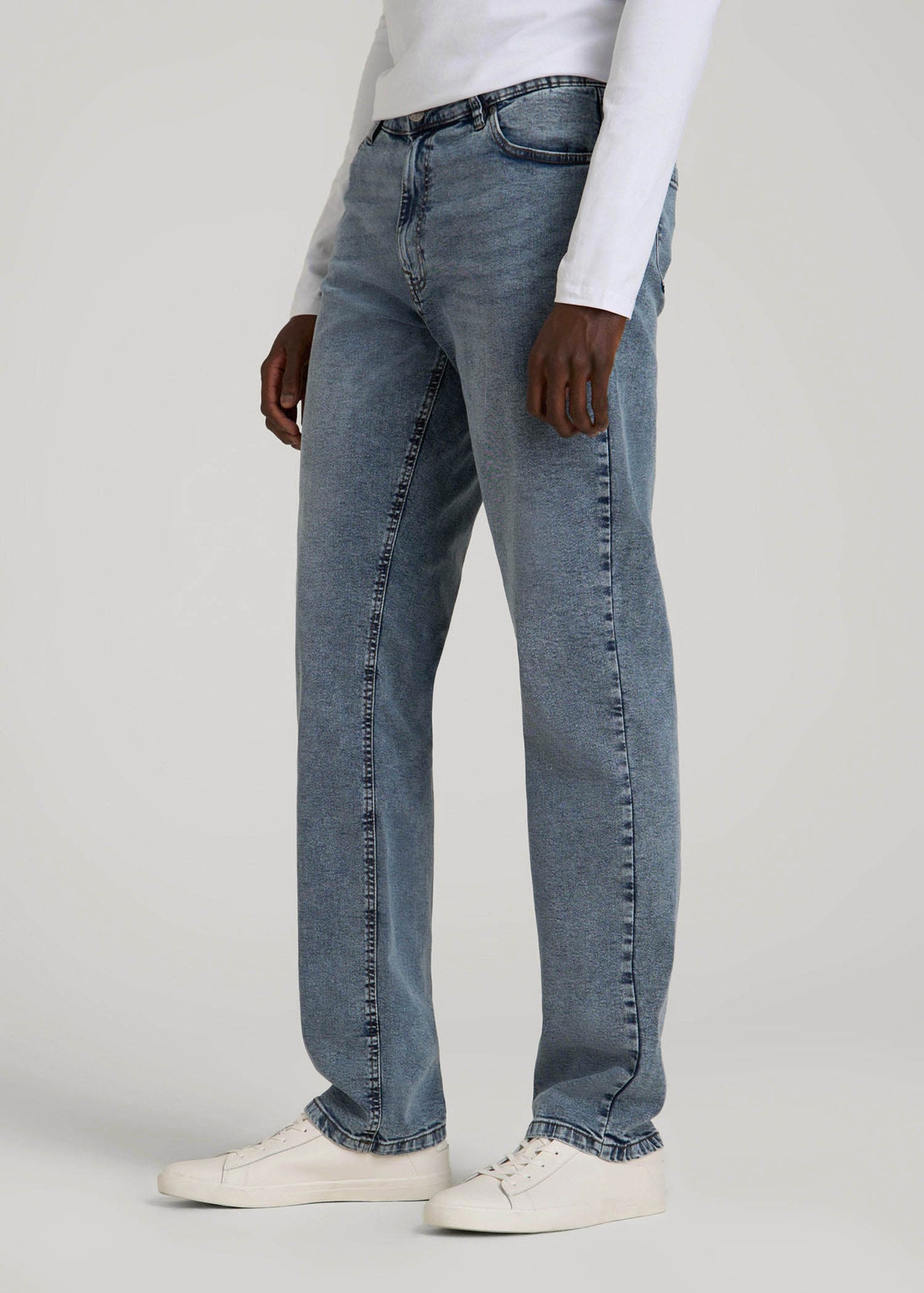 American Tall Men Mason Relaxed Fit Jeans for Tall Men in Vintage Faded Blue