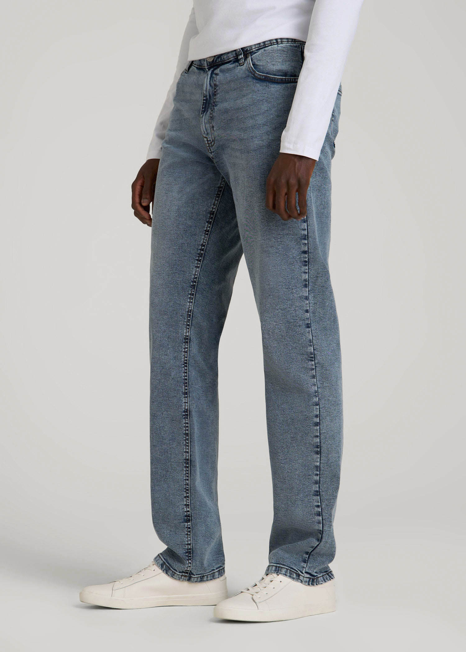 American Tall Men Mason Relaxed Fit Jeans for Tall Men in Vintage Faded Blue