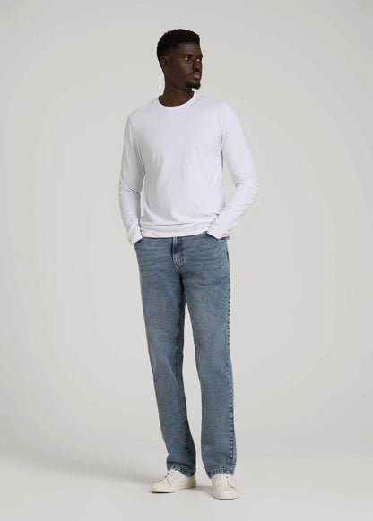 American Tall Men Mason Relaxed Fit Jeans for Tall Men in Vintage Faded Blue