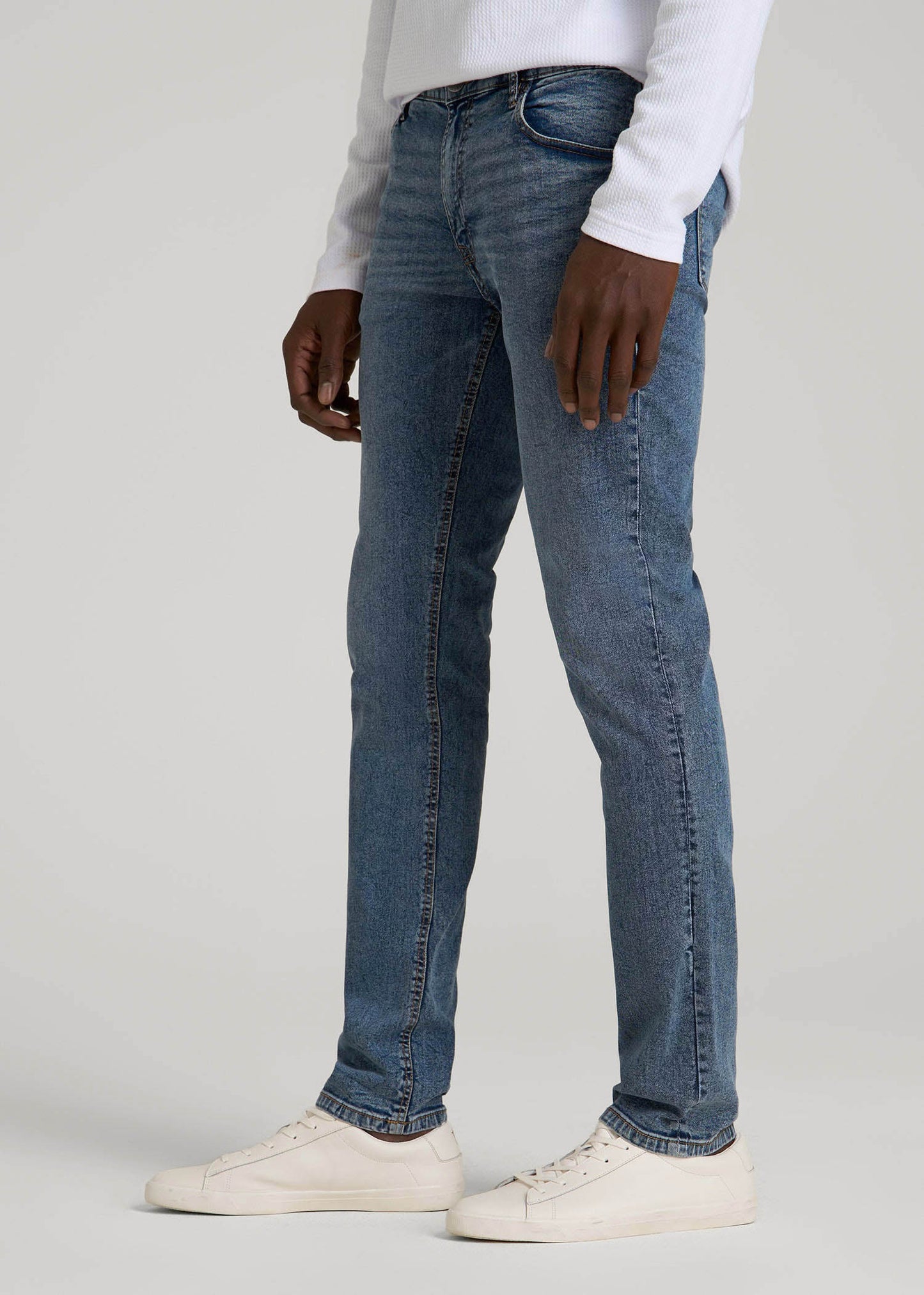 American Tall Men Carman TAPERED Jeans for Tall Men in Vintage Faded Blue