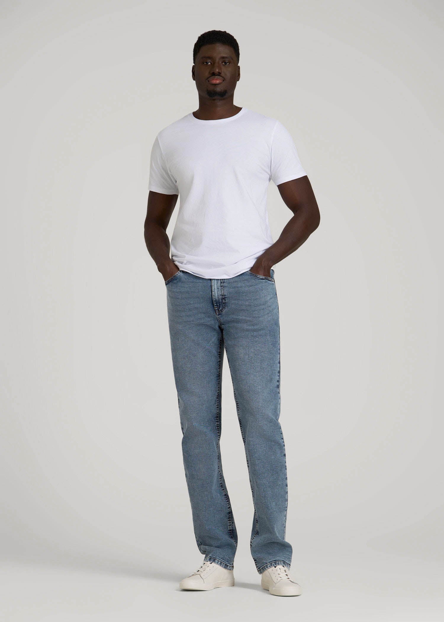 American Tall Men J1 STRAIGHT LEG Jeans for Tall Men in Vintage Faded Blue