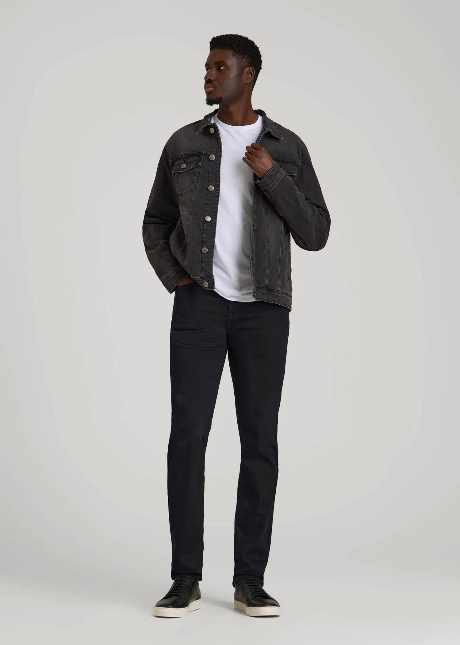 American Tall Men Dylan Slim Fit Jeans for Tall Men in Black