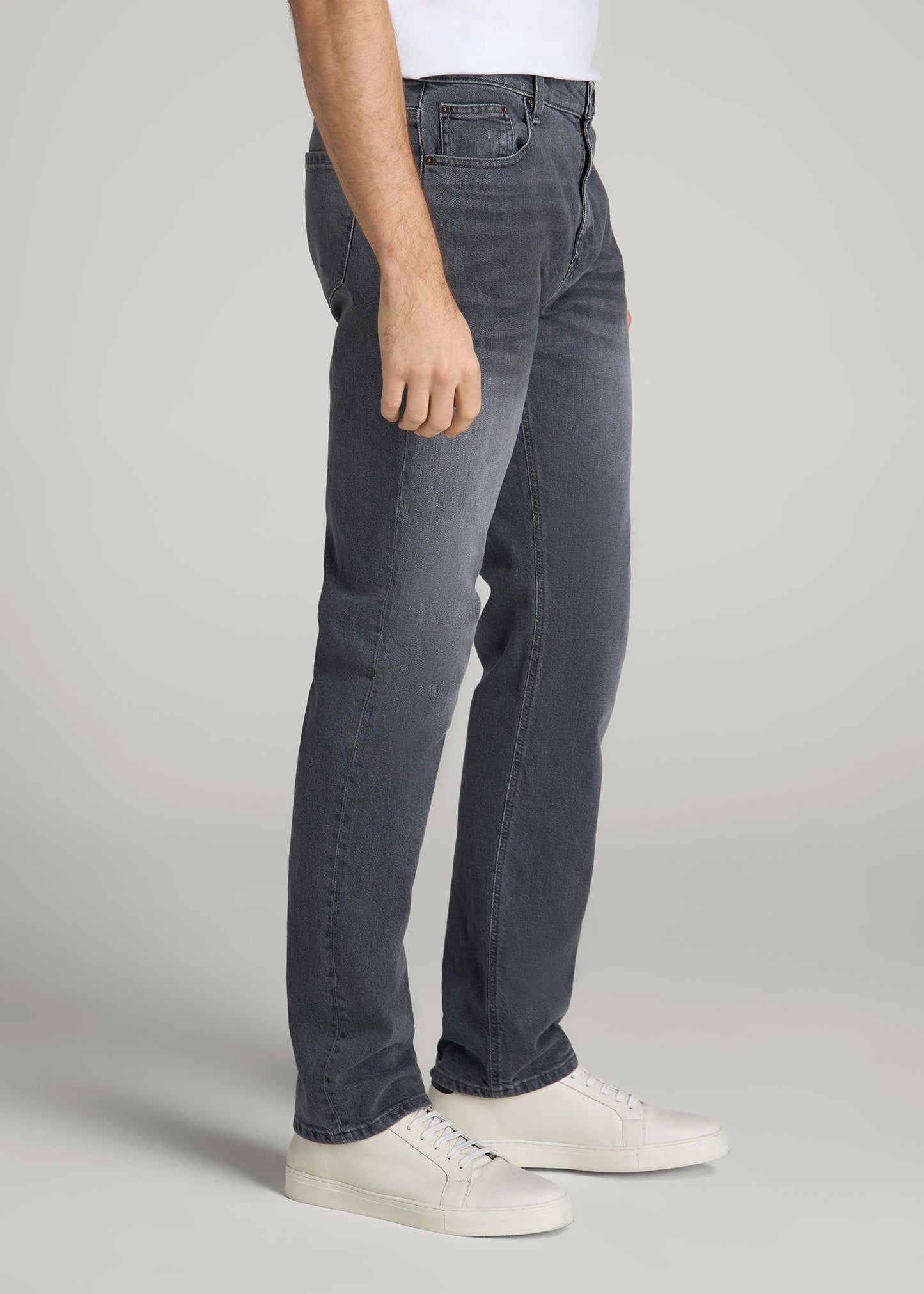 American Tall Men Americana Collection J1 Straight Fit Jeans For Tall Men in Wolf Grey