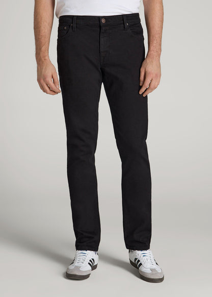 American Tall Men Americana Collection Carman Tapered Fit Jeans For Tall Men in Lark Black