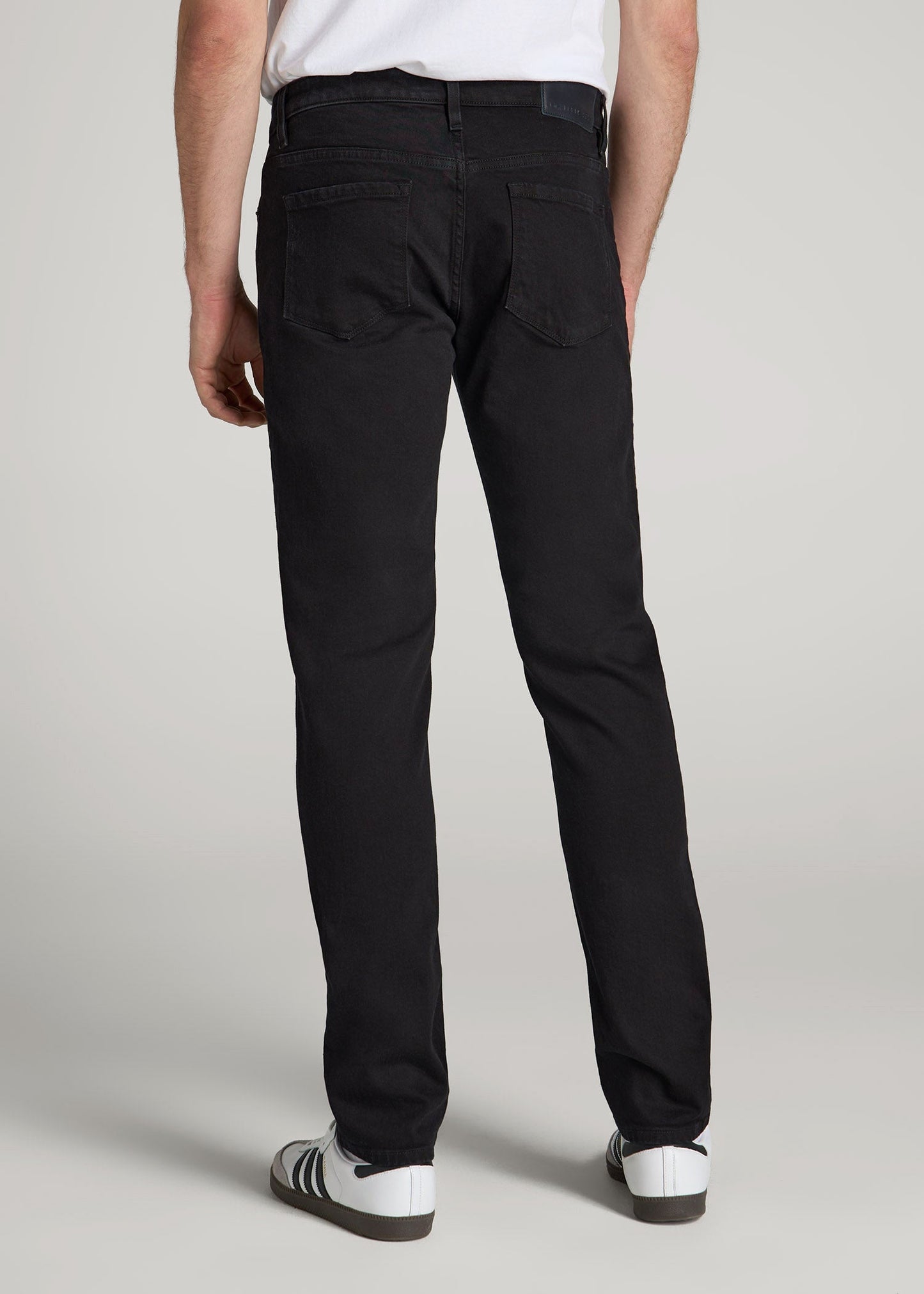 American Tall Men Americana Collection Carman Tapered Fit Jeans For Tall Men in Lark Black