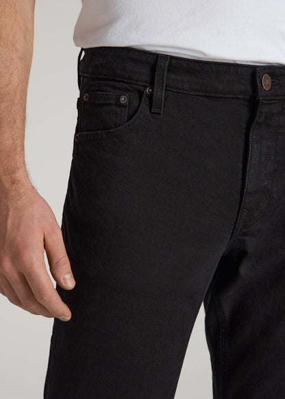 American Tall Men Americana Collection Carman Tapered Fit Jeans For Tall Men in Lark Black