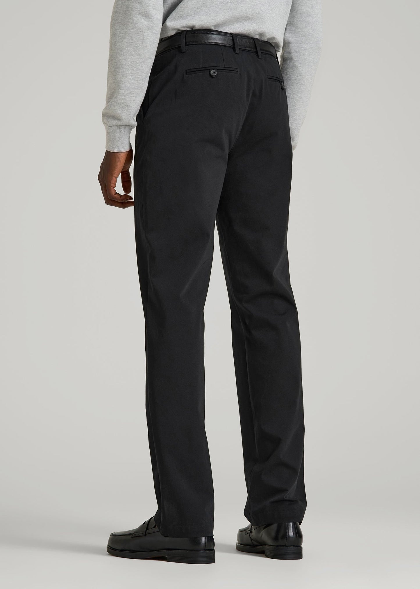 American Tall Men 4 Way Stretch Commuter RELAXED Chino Pants for Tall Men in Black