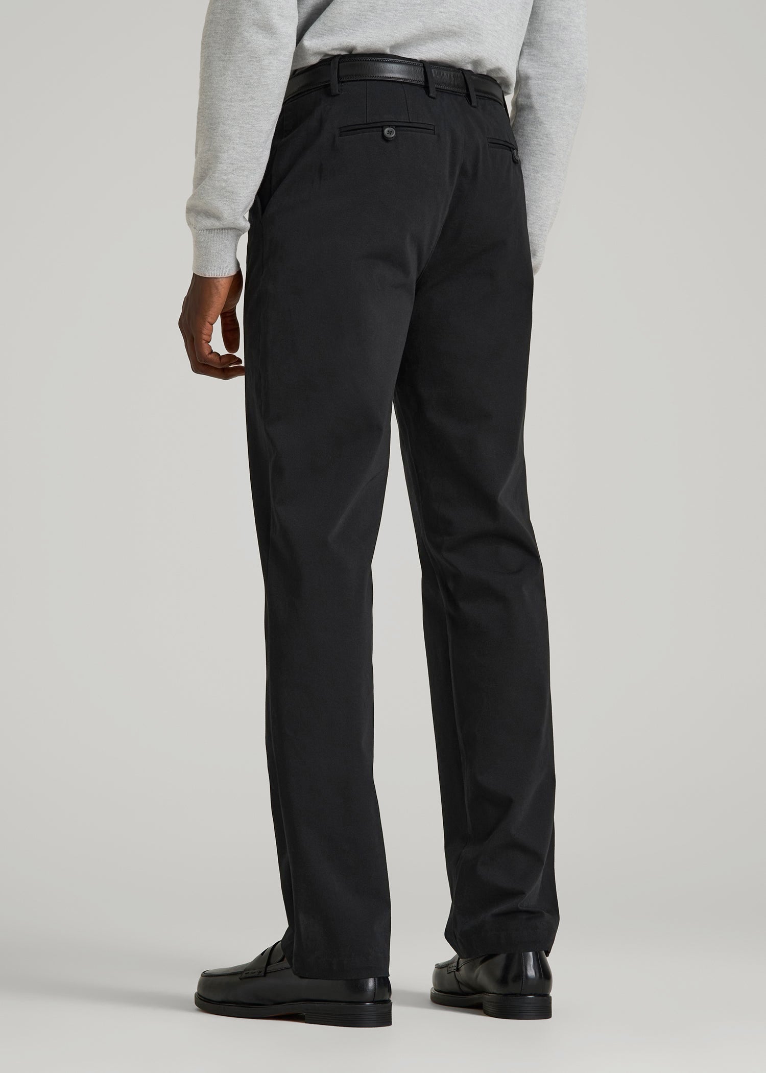 American Tall Men 4 Way Stretch Commuter RELAXED Chino Pants for Tall Men in Black