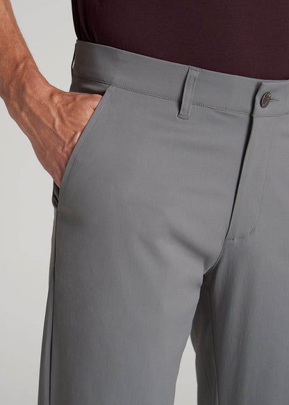 American Tall Men TAPERED FIT Traveler Chino Pants for Tall Men in Charcoal