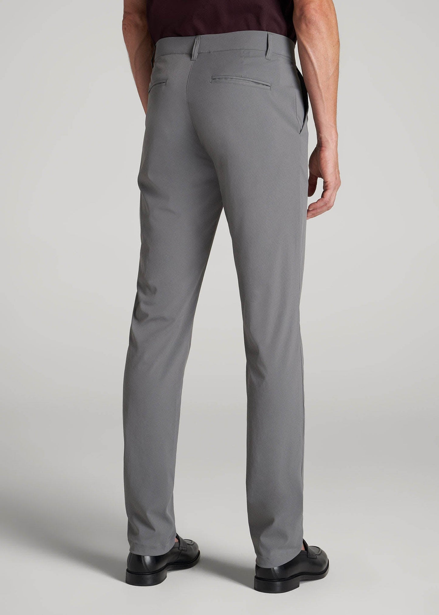 American Tall Men TAPERED FIT Traveler Chino Pants for Tall Men in Charcoal