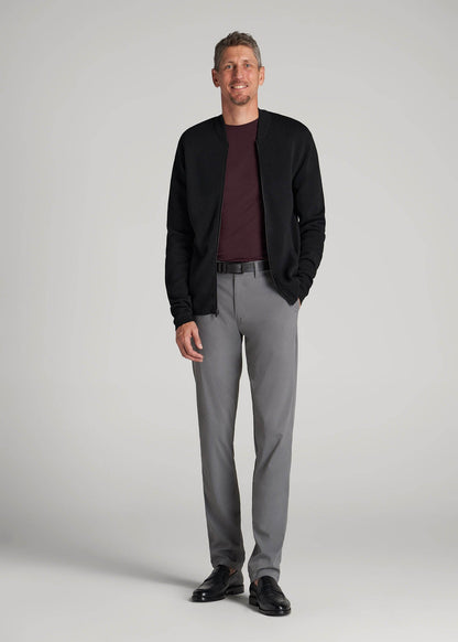 American Tall Men TAPERED FIT Traveler Chino Pants for Tall Men in Charcoal