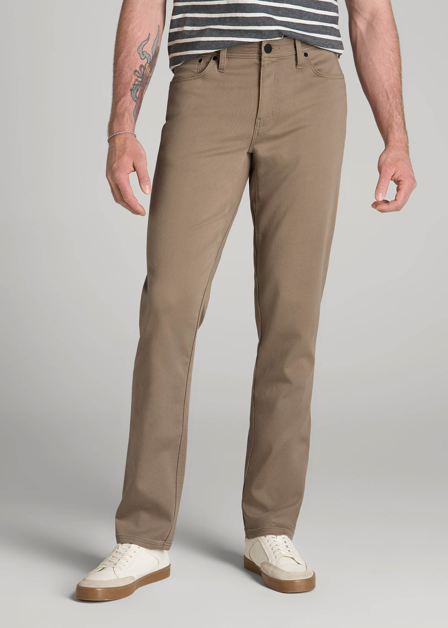 American Tall Men Everyday Comfort 5-Pocket TAPERED-FIT Pant for Tall Men in Dark Sand