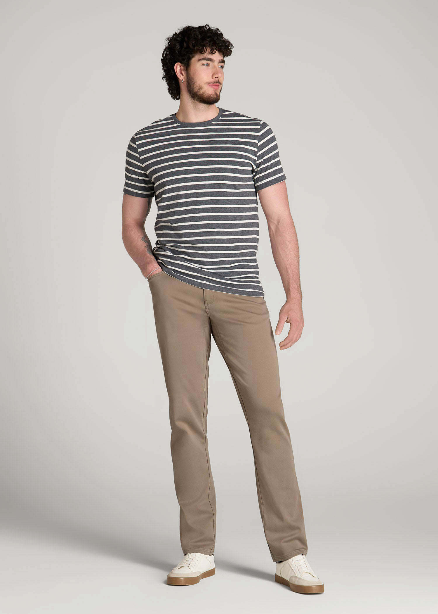 American Tall Men Everyday Comfort 5-Pocket TAPERED-FIT Pant for Tall Men in Dark Sand