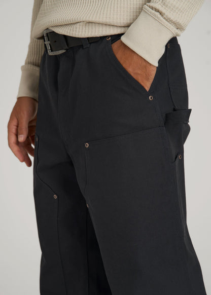American Tall Men LJ&S Double Front Utility Work Pants for Tall Men in Black