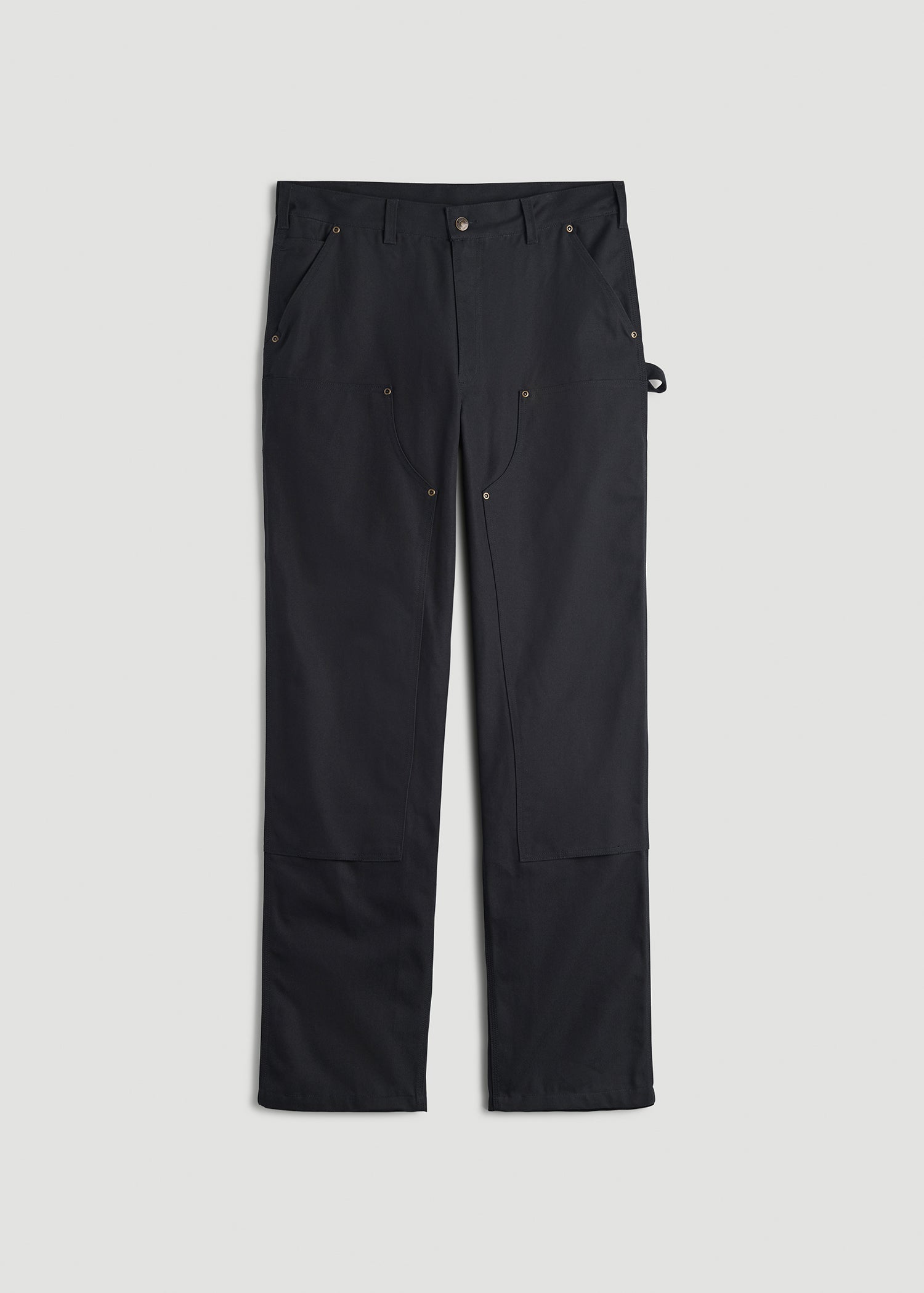 American Tall Men LJ&S Double Front Utility Work Pants for Tall Men in Black