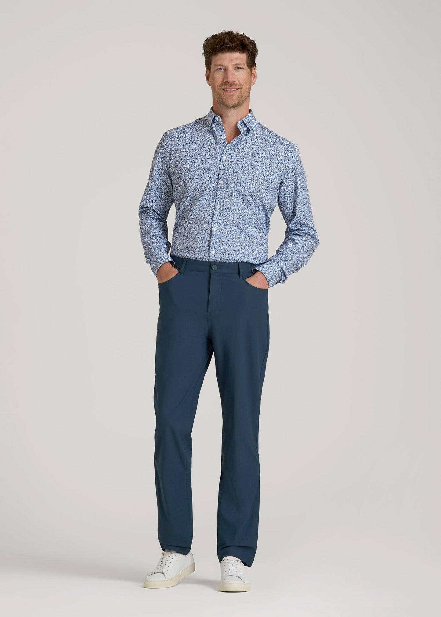 American Tall Men Traveler Pant 2.0 for Tall Men in Navy Blue