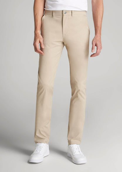 American Tall Men TAPERED FIT Traveler Chino Pants for Tall Men in Light Khaki