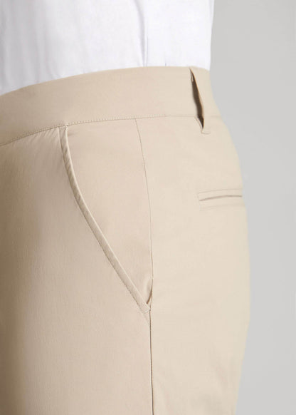 American Tall Men TAPERED FIT Traveler Chino Pants for Tall Men in Light Khaki