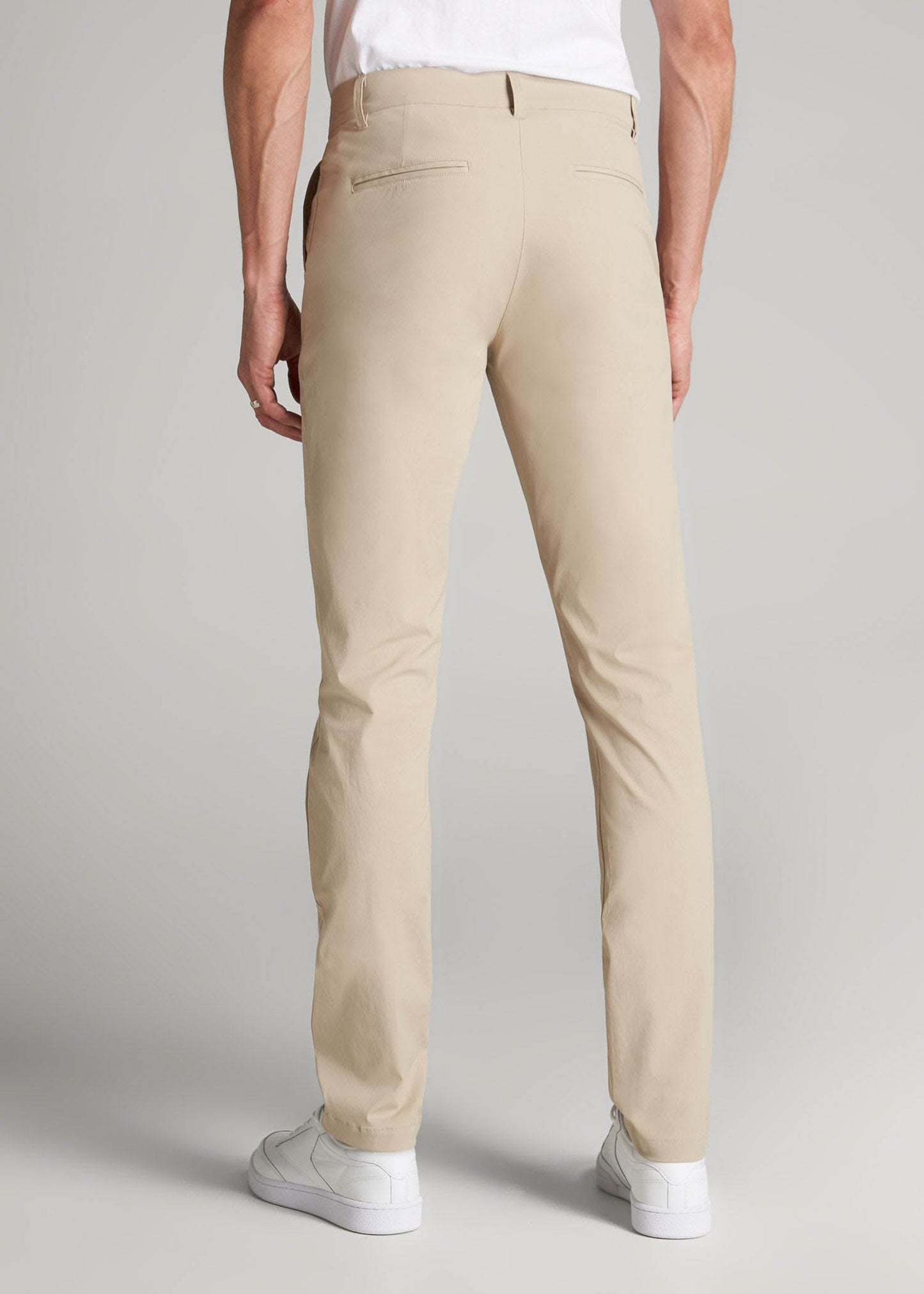 American Tall Men TAPERED FIT Traveler Chino Pants for Tall Men in Light Khaki
