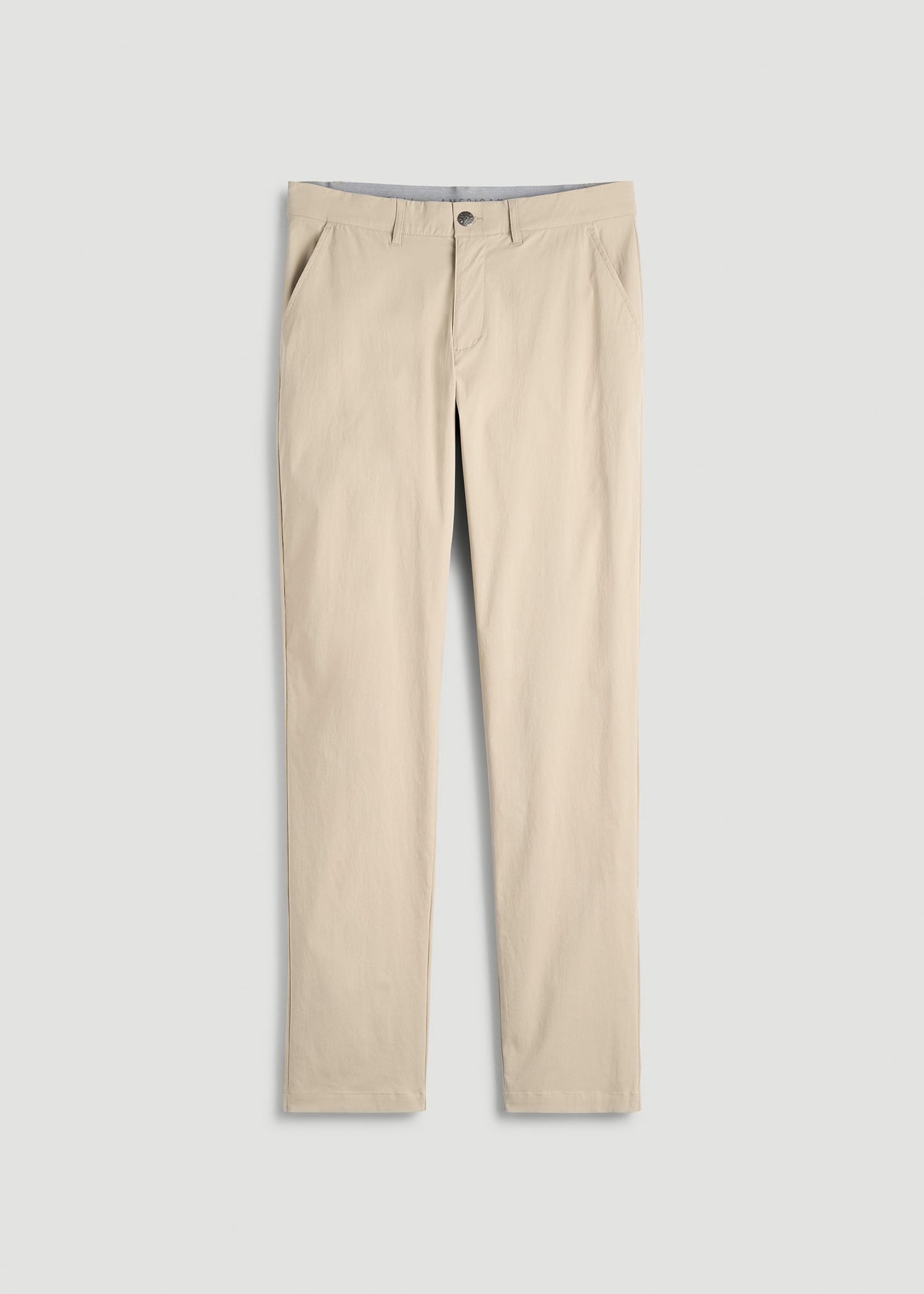American Tall Men TAPERED FIT Traveler Chino Pants for Tall Men in Light Khaki