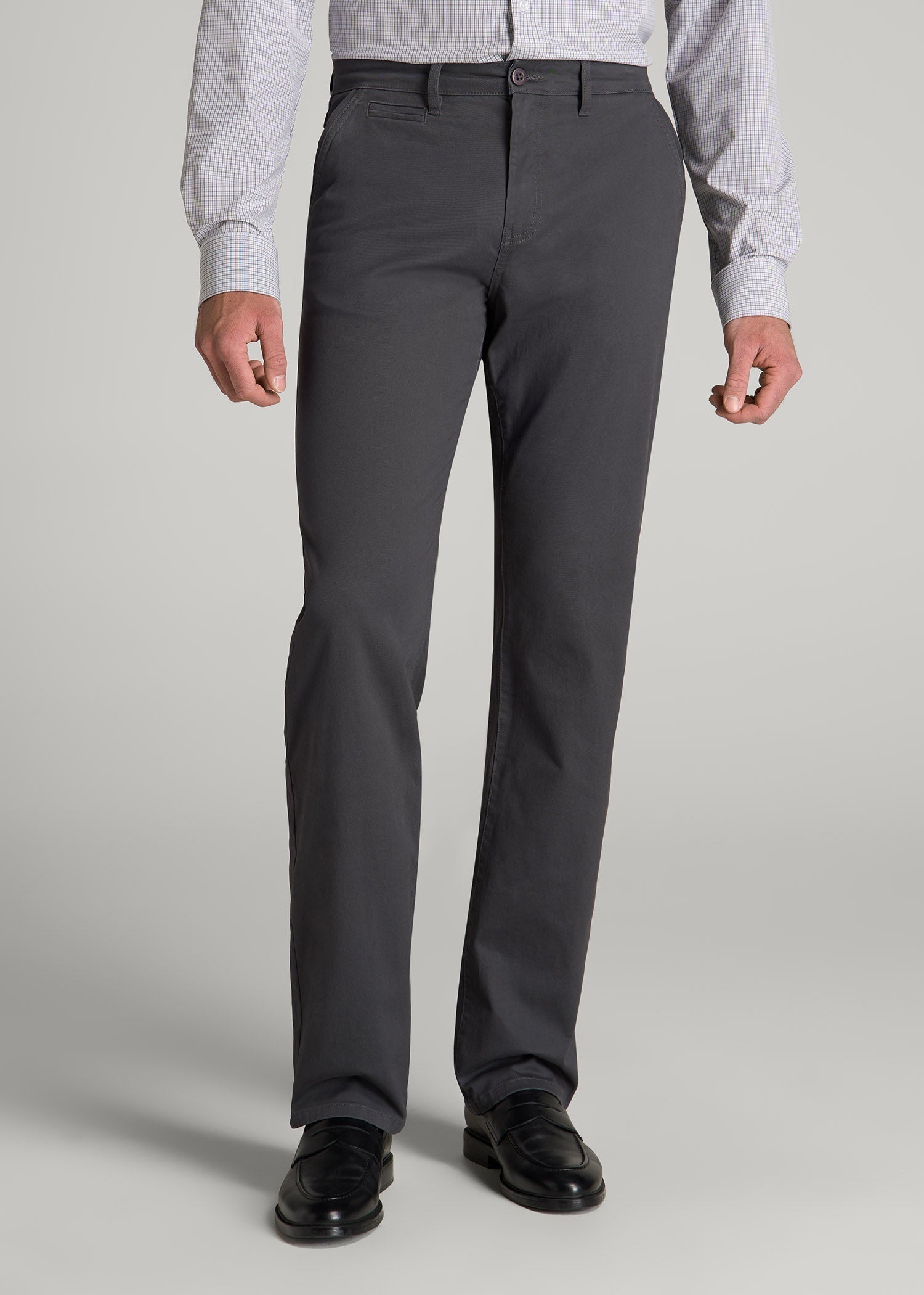 American Tall Men Mason RELAXED Chinos for Tall Men in Iron Grey