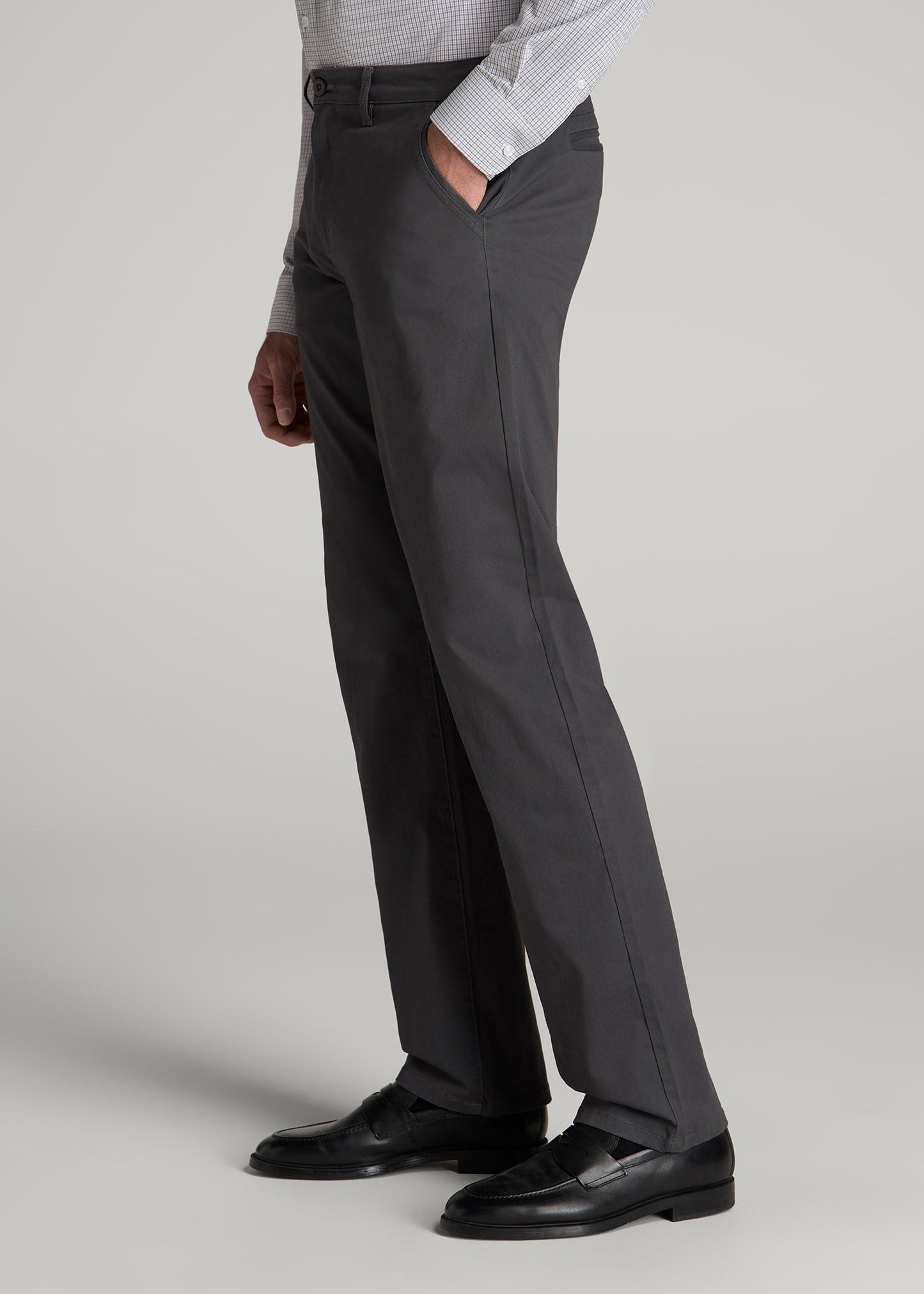 American Tall Men Mason RELAXED Chinos for Tall Men in Iron Grey