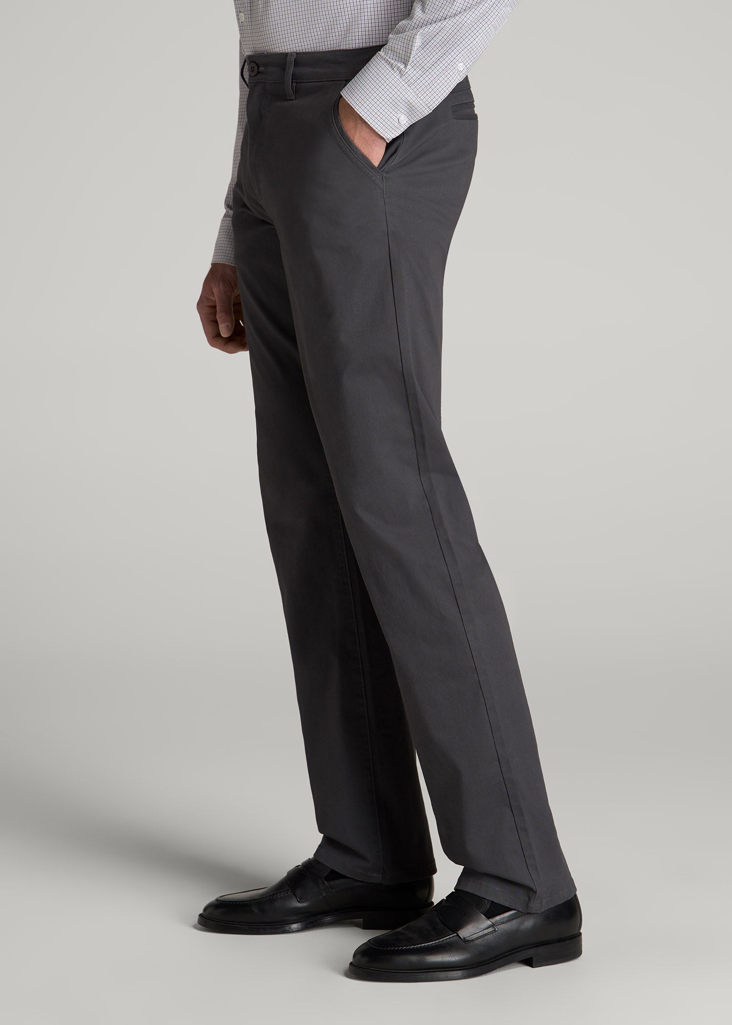 American Tall Men Mason RELAXED Chinos for Tall Men in Iron Grey