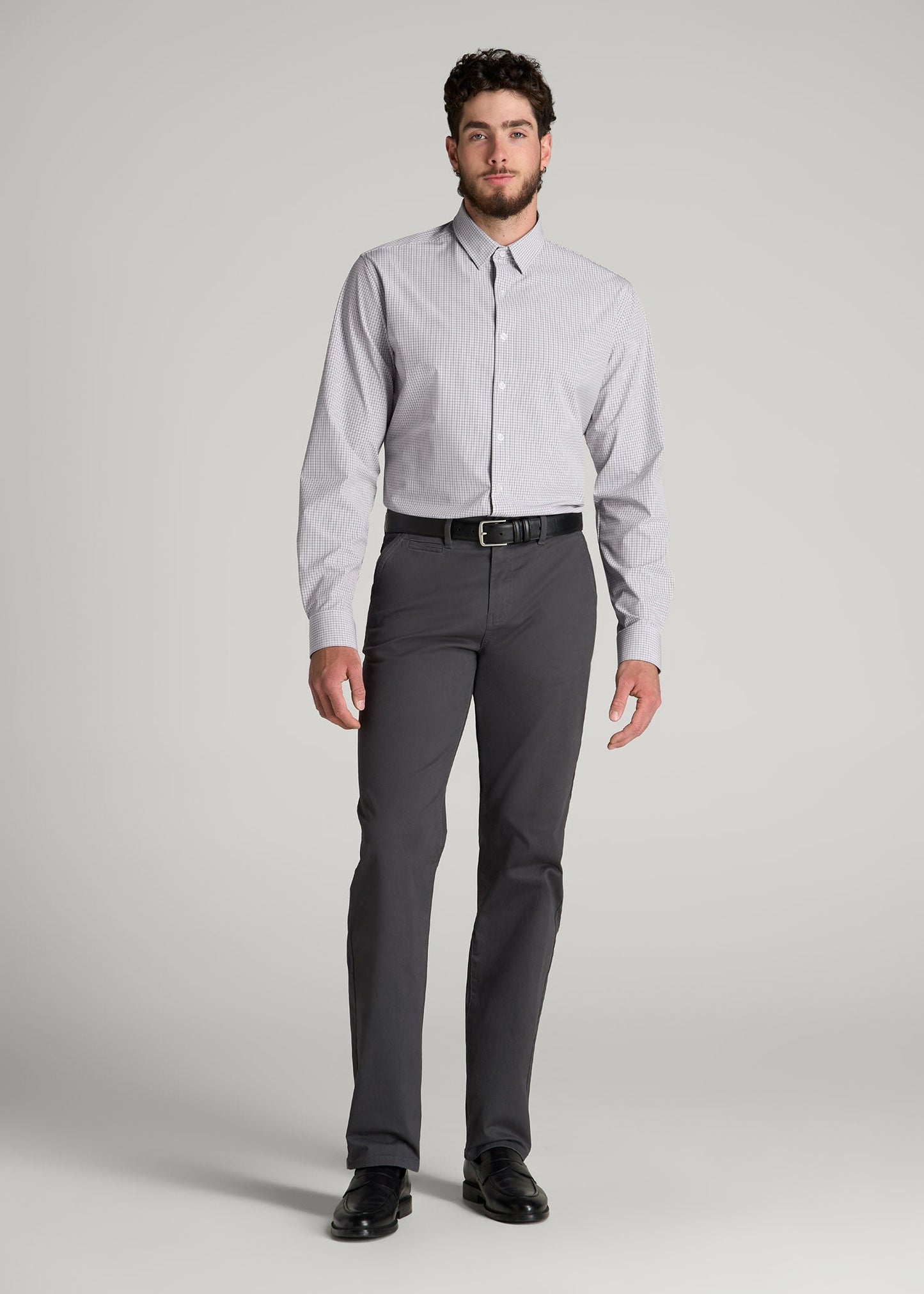 American Tall Men Mason RELAXED Chinos for Tall Men in Iron Grey