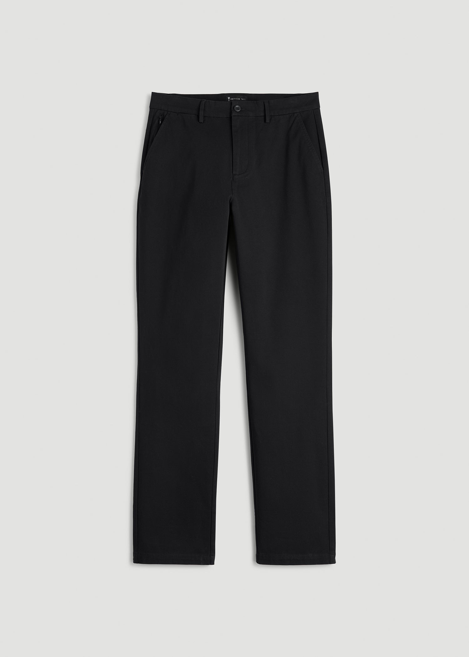 American Tall Men 4 Way Stretch Commuter STRAIGHT Leg Chino Pants for Tall Men in Black