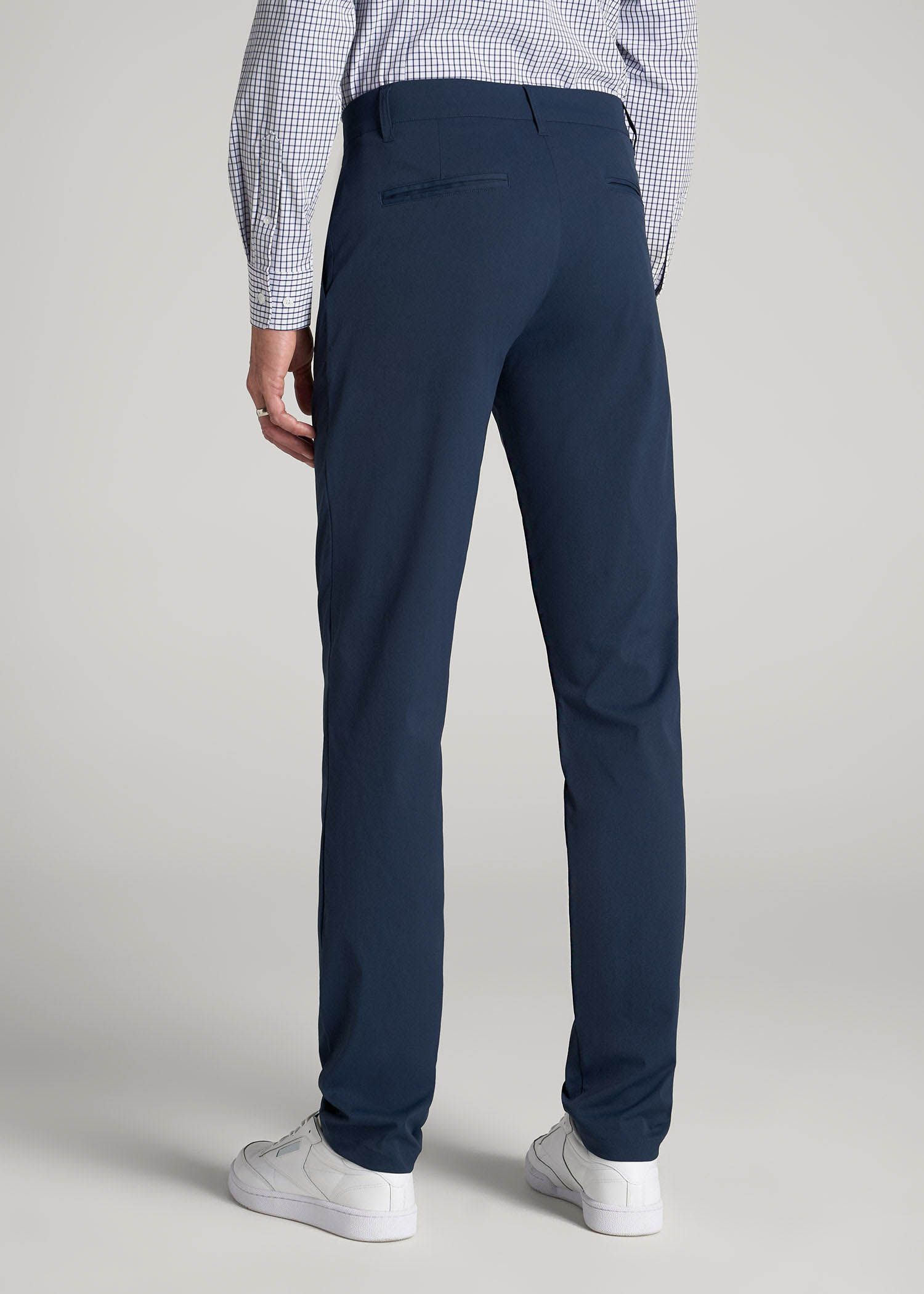 American Tall Men TAPERED FIT Traveler Chino Pants for Tall Men in Marine Navy
