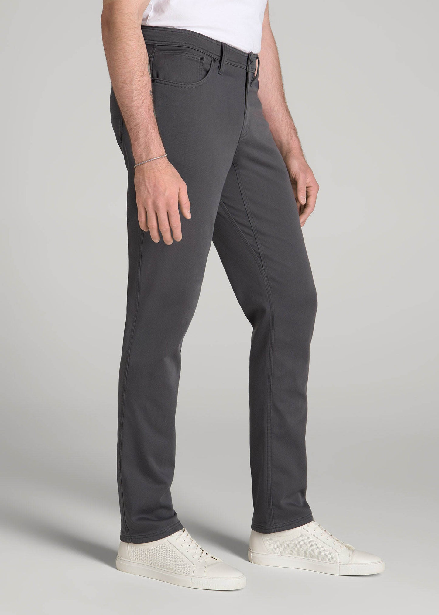 American Tall Men Everyday Comfort 5-Pocket TAPERED-FIT Pant for Tall Men in Iron Grey