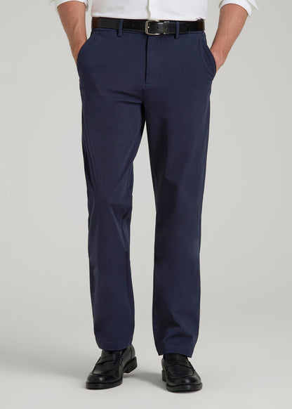 American Tall Men 4-Way Stretch Commuter Tapered Chino Pants for Tall Men in Patriot Blue