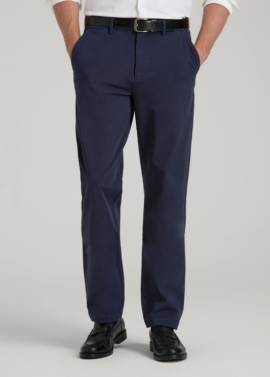 American Tall Men 4-Way Stretch Commuter Tapered Chino Pants for Tall Men in Patriot Blue