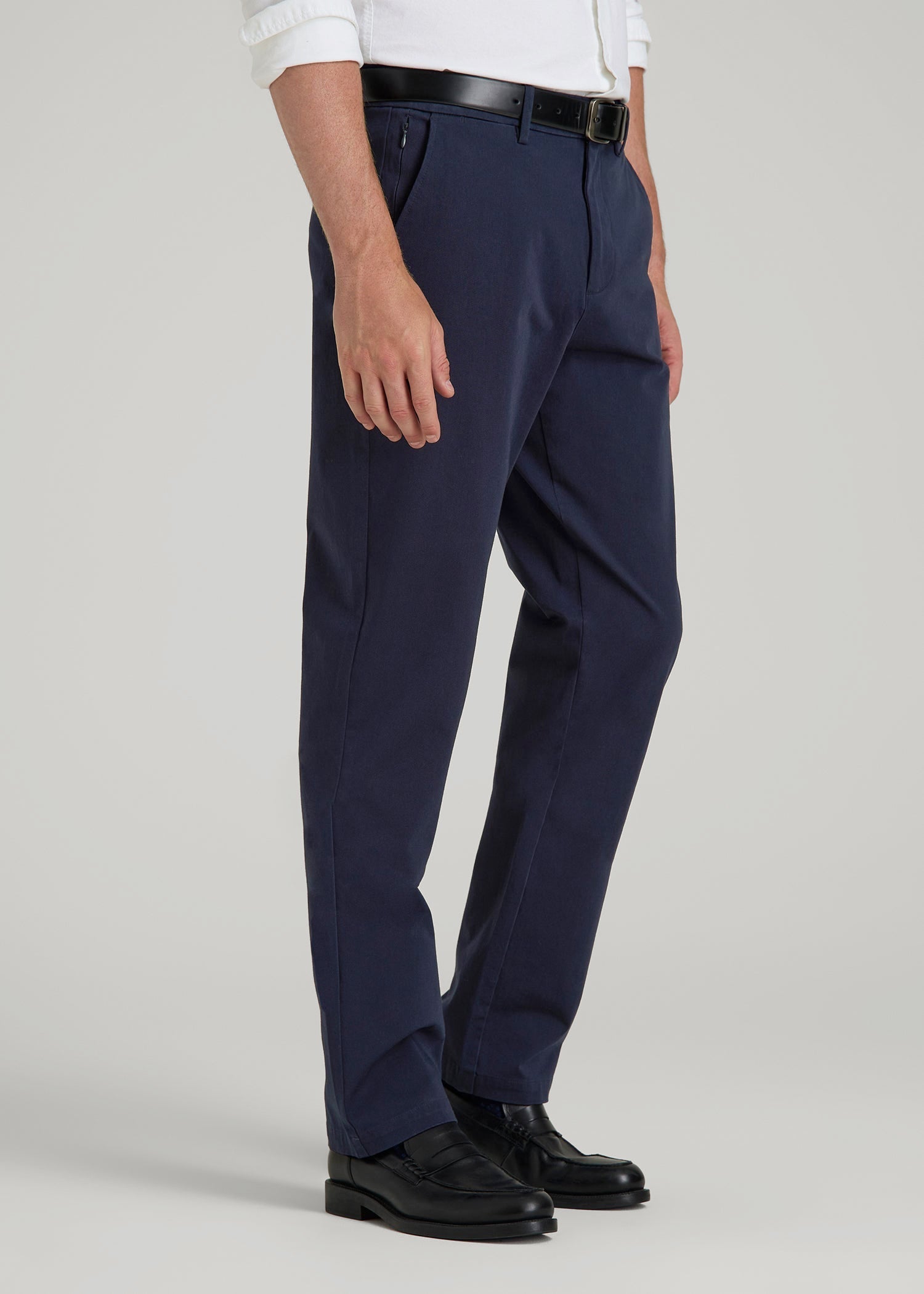 American Tall Men 4-Way Stretch Commuter Tapered Chino Pants for Tall Men in Patriot Blue