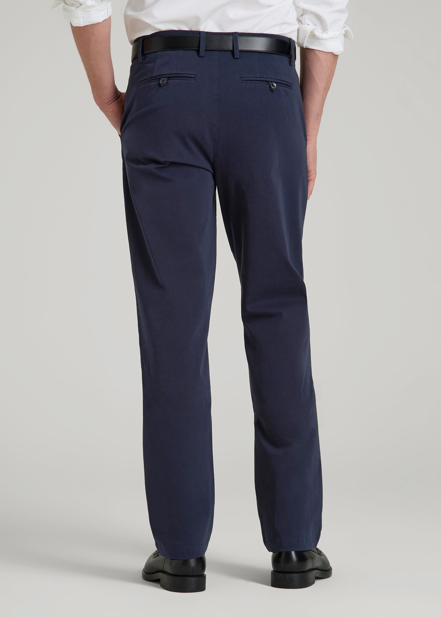 American Tall Men 4-Way Stretch Commuter Tapered Chino Pants for Tall Men in Patriot Blue