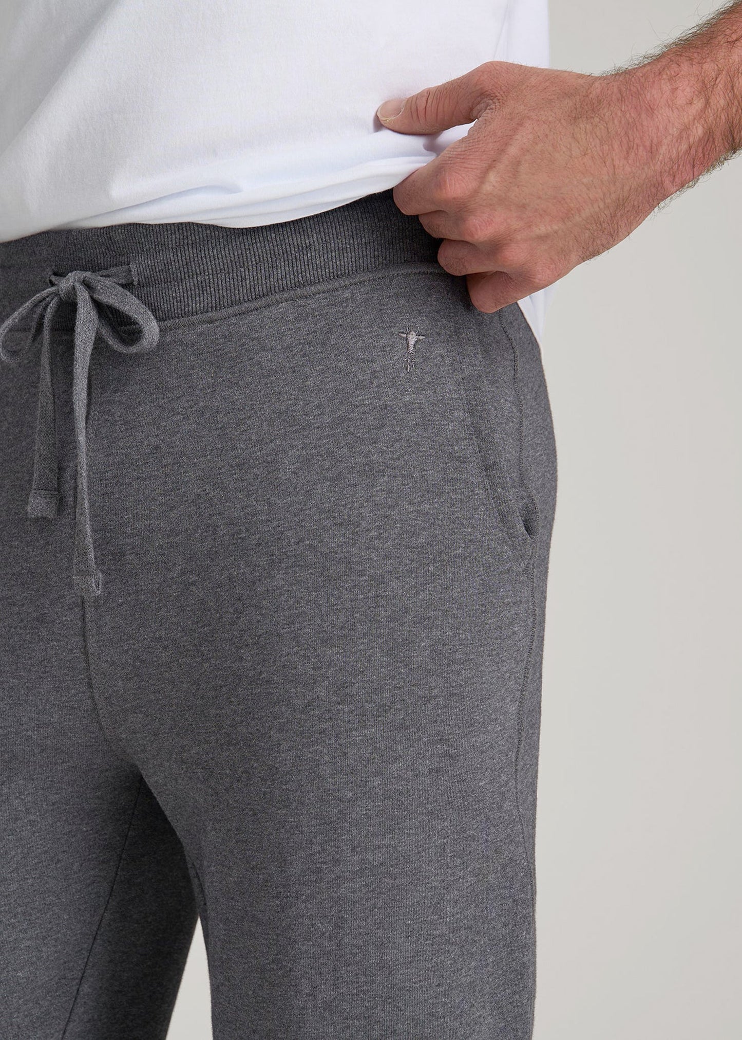 American Tall Men Wearever 2.0 Fleece Joggers for Tall Men in Charcoal Mix
