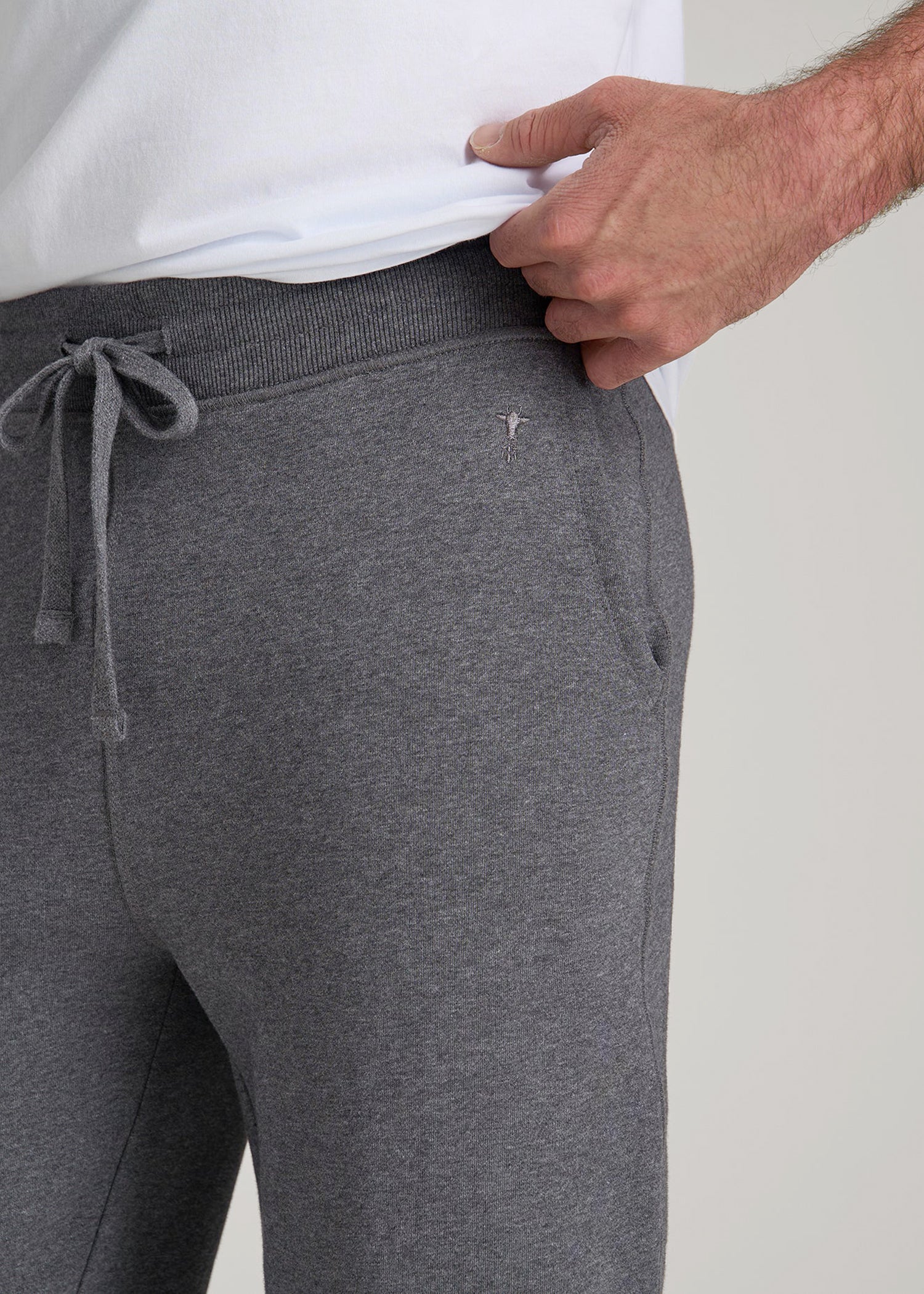 American Tall Men Wearever 2.0 Fleece Joggers for Tall Men in Charcoal Mix