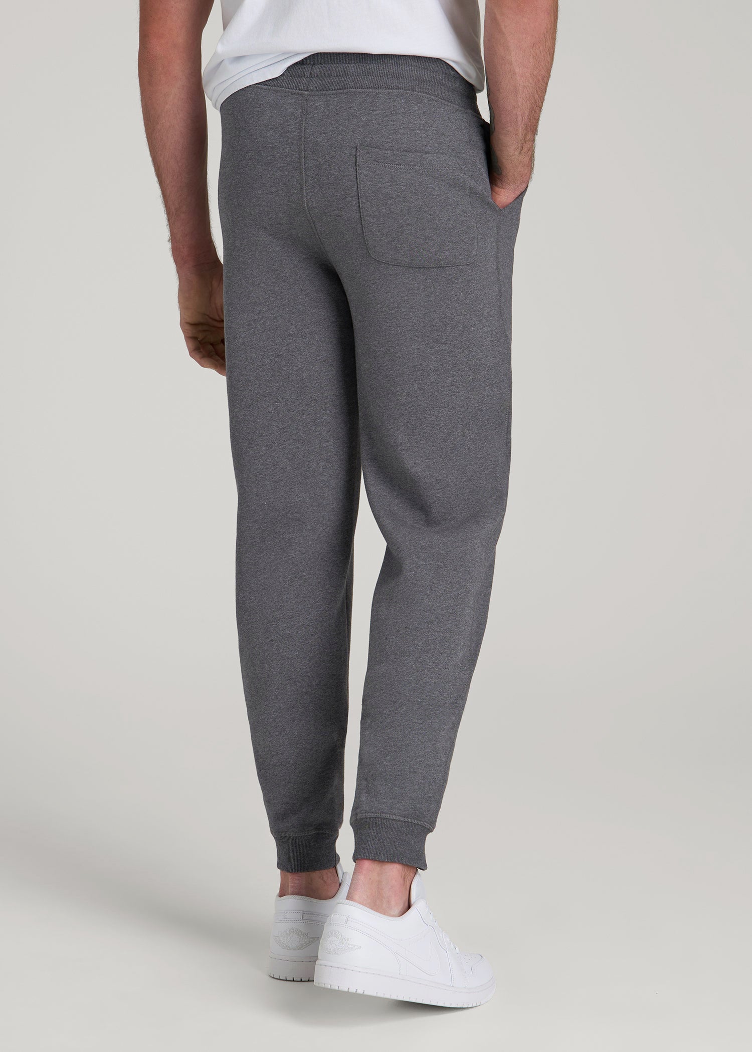 American Tall Men Wearever 2.0 Fleece Joggers for Tall Men in Charcoal Mix