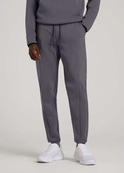 American Tall Men Tech Motion Fleece Joggers for Tall Men in Iron Grey