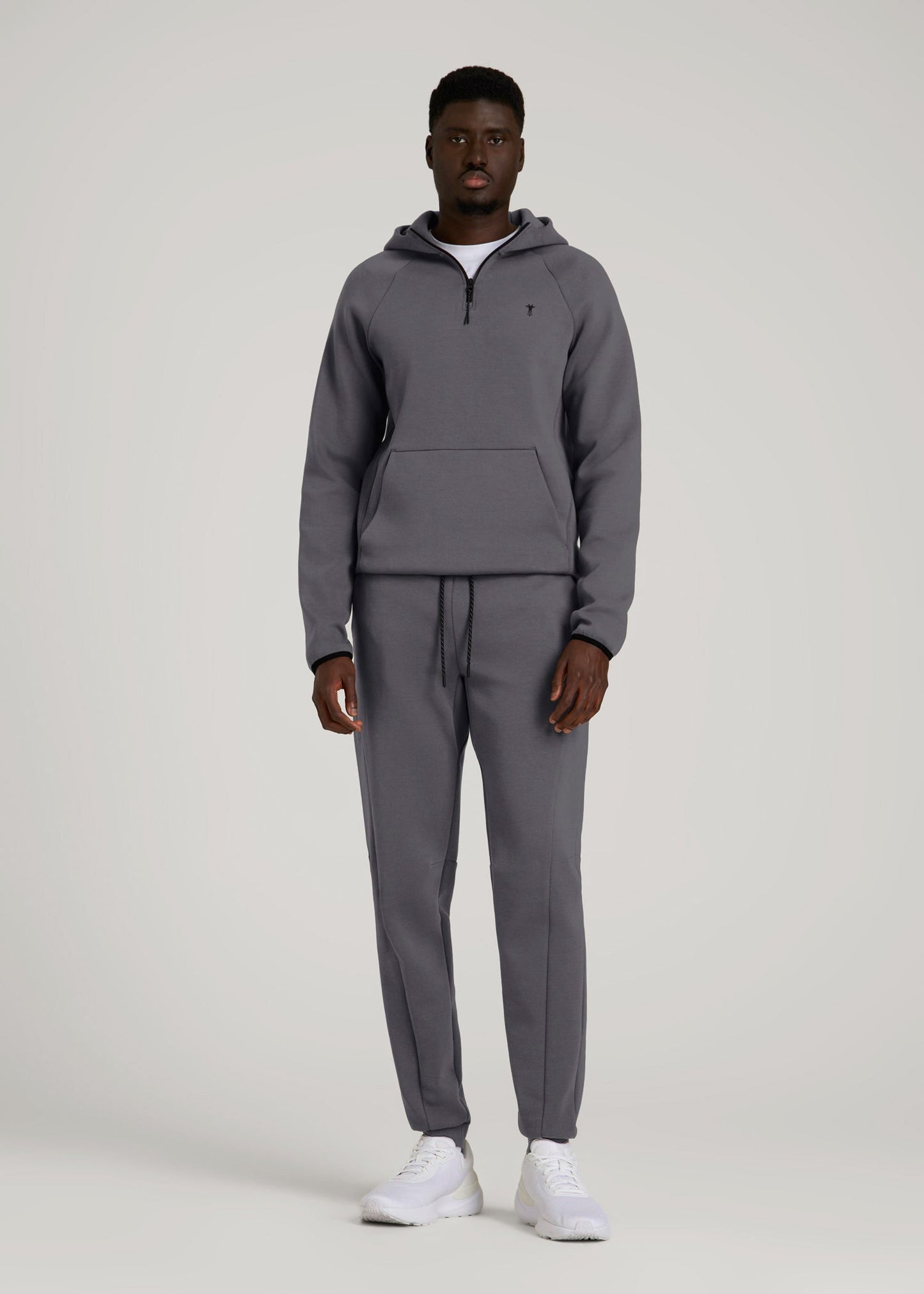 American Tall Men Tech Motion Fleece Joggers for Tall Men in Iron Grey