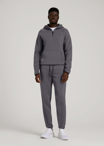 American Tall Men Tech Motion Fleece Joggers for Tall Men in Iron Grey