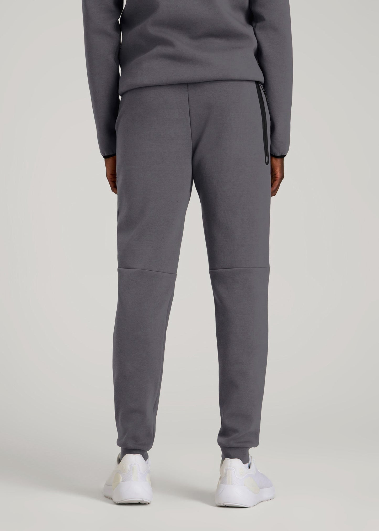 American Tall Men Tech Motion Fleece Joggers for Tall Men in Iron Grey
